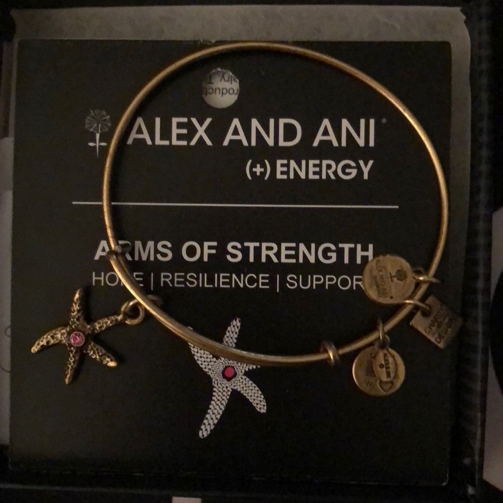 Alex and Ani gold starfish bangle